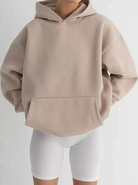 Kangaroo Pocket Long Sleeve Hoodie-Tre(INT8D)