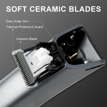 Electric Trimmer for Men'S Groin Hair: Versatile Body Groomer and Waterproof Pubic Hair Trimmer with Replaceable Ceramic Blade