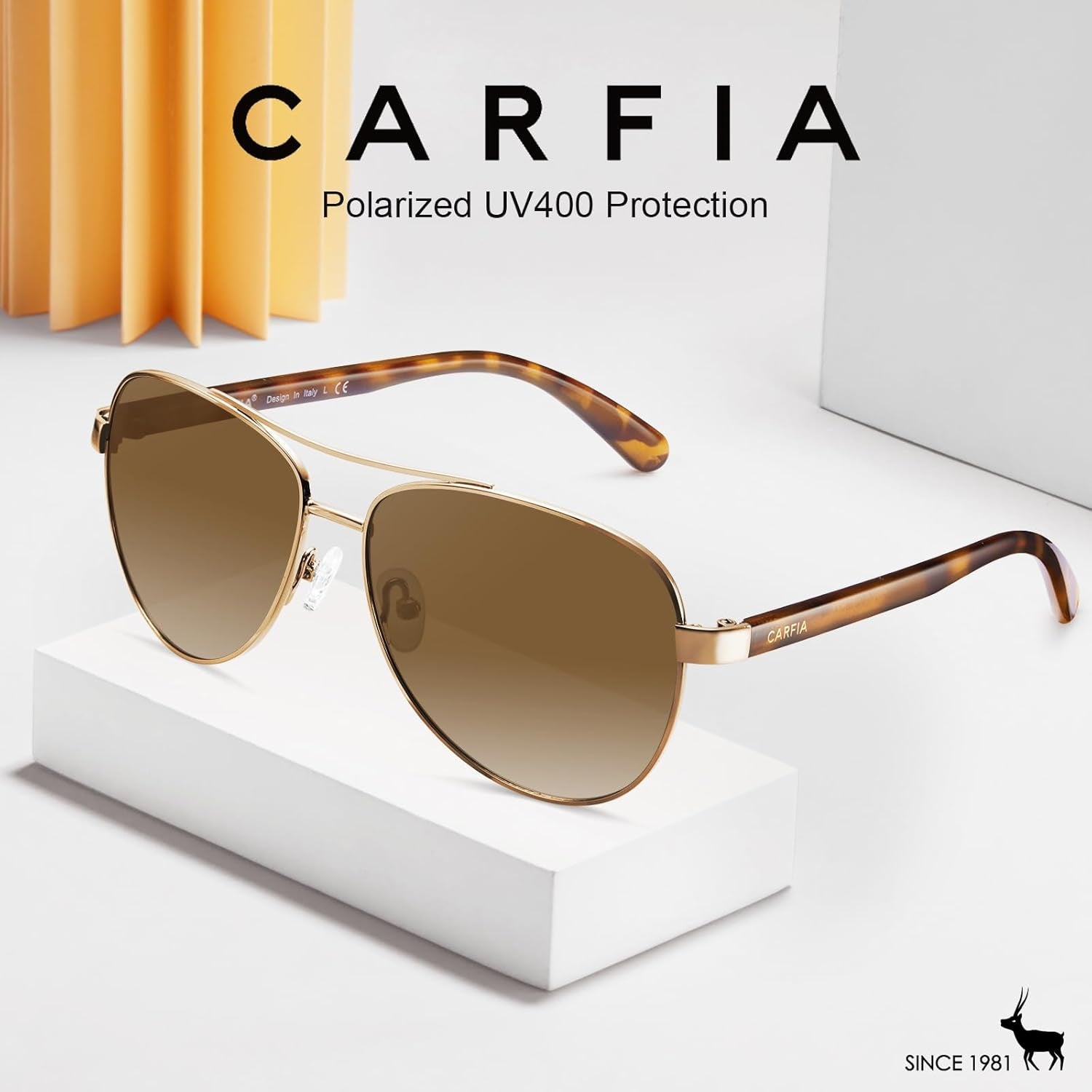 Polarized Sunglasses for Women UV Protection Acetate Arms Metal Frame Woman'S Shades CA3216