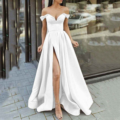 Elegant Spectrum V-Neck Dress