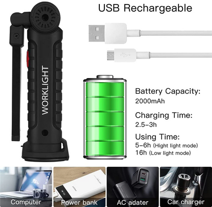 Perssia WorkBeam 360™ Magnetic Rechargeable Light