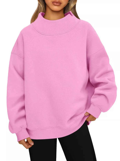 Mock Neck Dropped Shoulder Sweatshirt - Tre (INT8D)