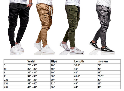 Men's Casual Joggers Pants Sweatpants Cargo Combat Loose Sport Workout Trousers-US