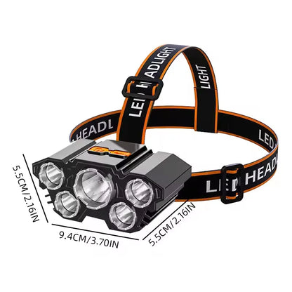 Mini Headlamp Tactical Flashlight Usb Rechargeable High Power Led Flashlight Led Strong Self-Defense Personal Defense Articles