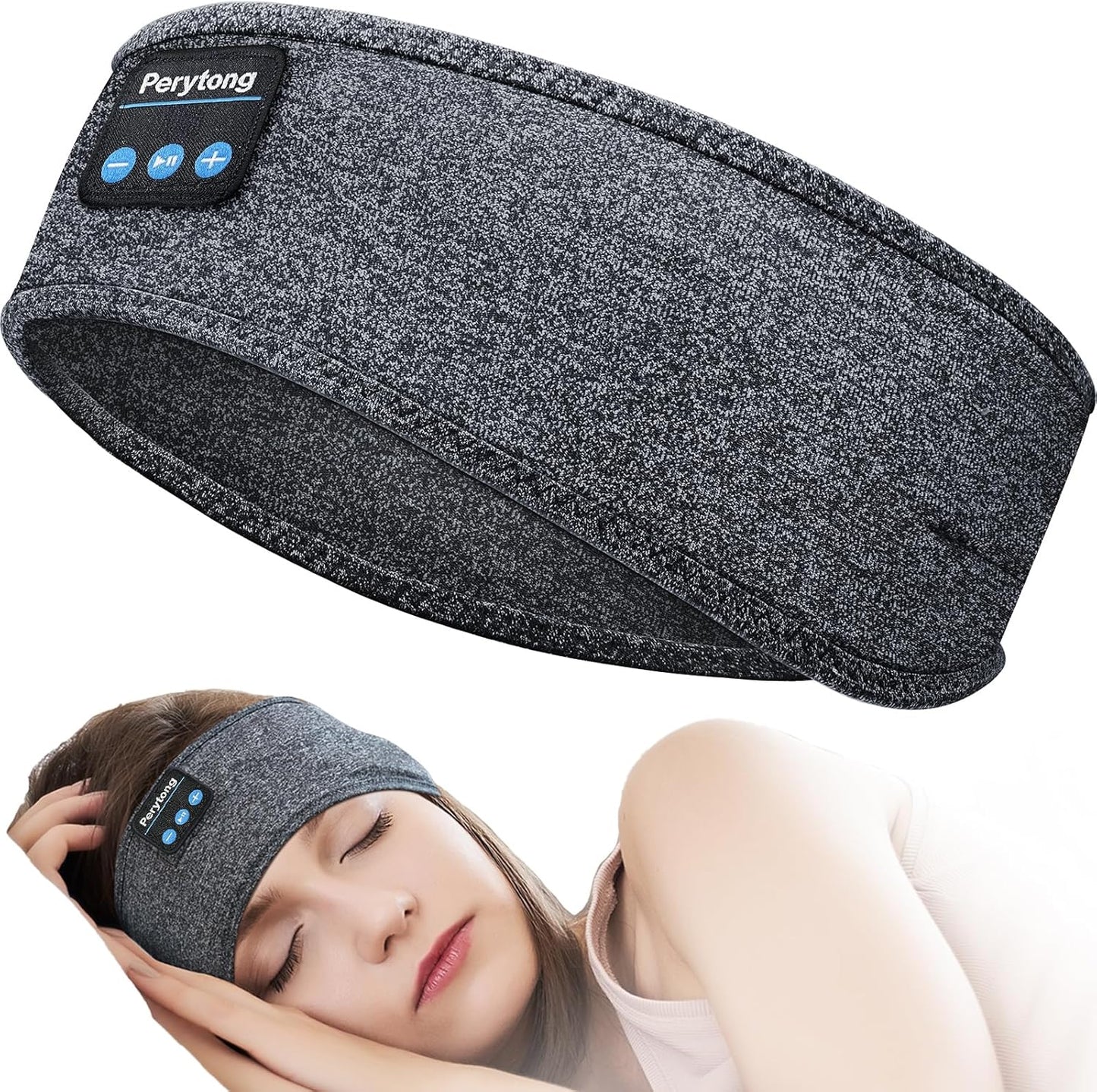 Sleep Headphones, Bluetooth Sports Headband Headphones with Ultra-Thin HD Stereo Speakers Perfect for Sleeping,Workout,Jogging,Yoga,Insomnia, Air Travel, Meditation