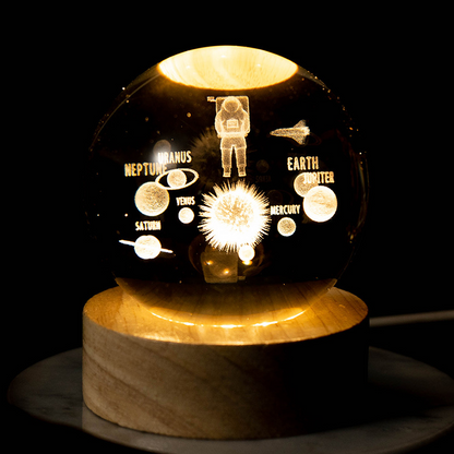 Perssia AstroGlobe™ — 3D Solar System Crystal Ball Lamp (7‑Color LED) - PERSSIA