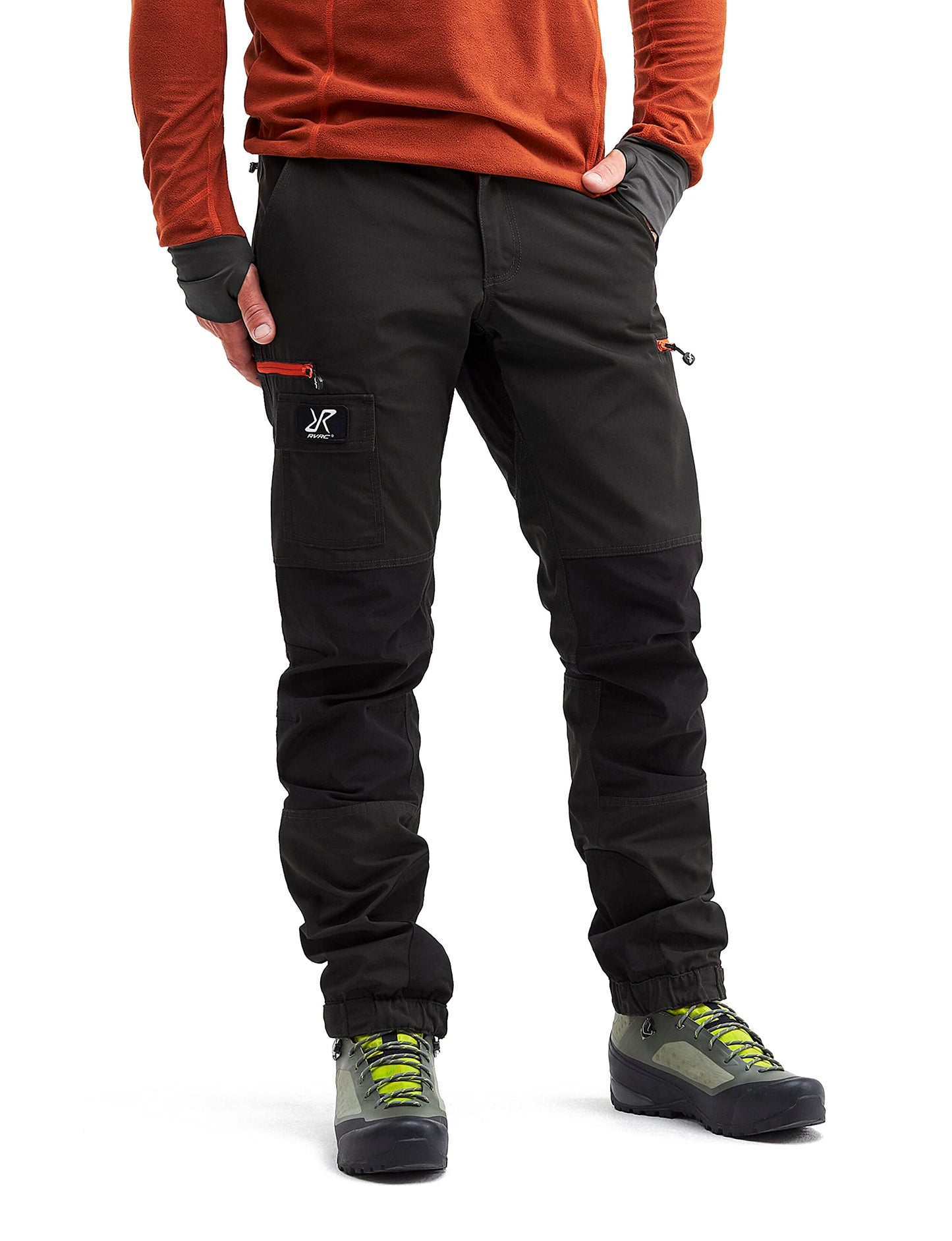 RevolutionRace Men’s Nordwand Pants Durable Pants for All Outdoor Activities Anthracite/Autumn L-US