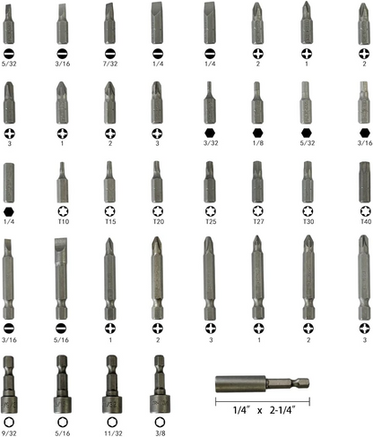Perssia TorqueMaster Impact Driver Kit 37PCS — Hardened Steel Precision Set