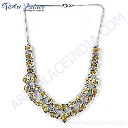 Perssia SunAura™ Citrine Sterling Silver Necklace - PERSSIA