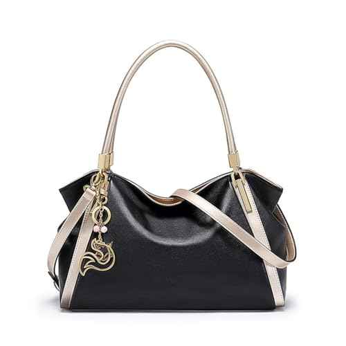 Perssia FoxLover EleganceSatchel™ — Premium Cowhide Leather Top‑Handle Bag