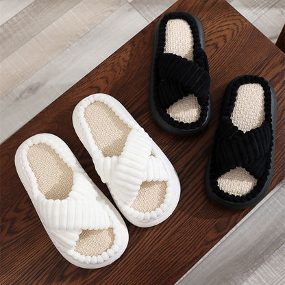 Perssia CozyCross™ Fuzzy Slipper New Cross-Design Cozy Women's Fuzzy Slippers - PERSSIA