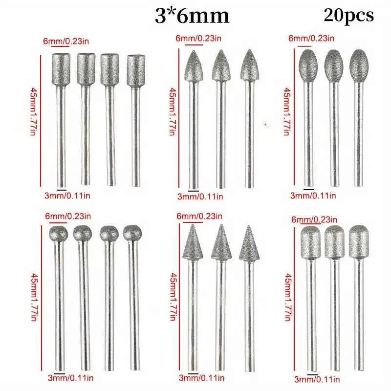 DiamondCraft™ 20PC Grinding Bit Set