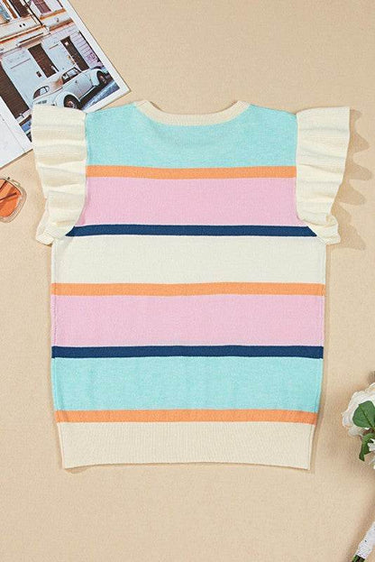 Striped Color block Flutter 