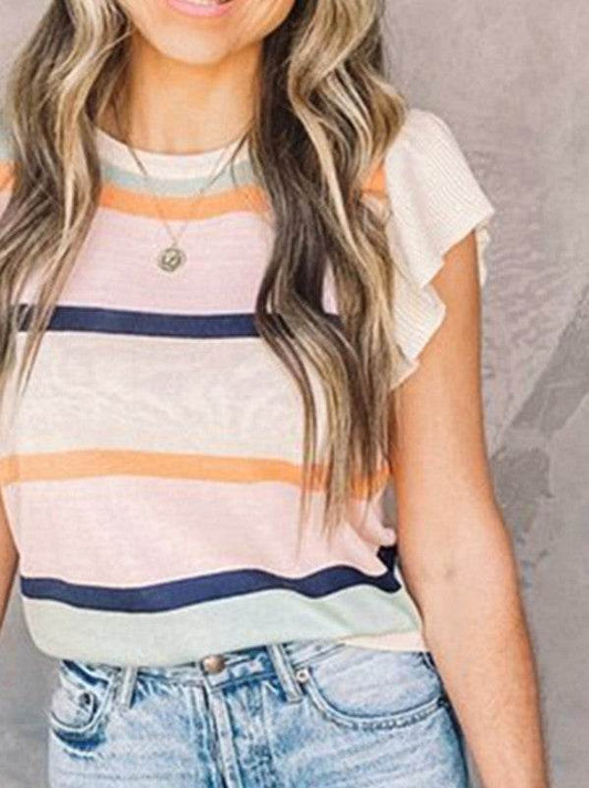 Striped Color block Flutter 