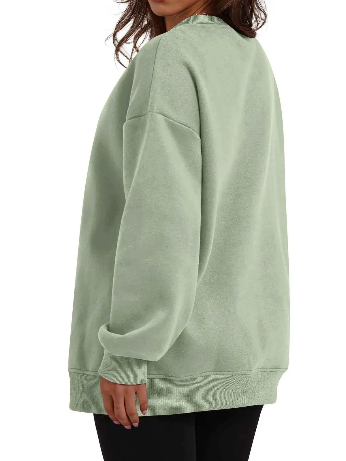 Oversized Long Sleeve Crewneck Sweatshirt-Tre(INT8D)