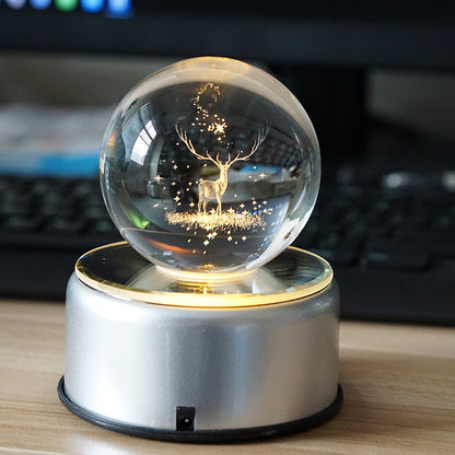 Perssia LunaSphere™ — 3D Rotating Crystal Ball Night Light (70MM | K9 Crystal) - PERSSIA
