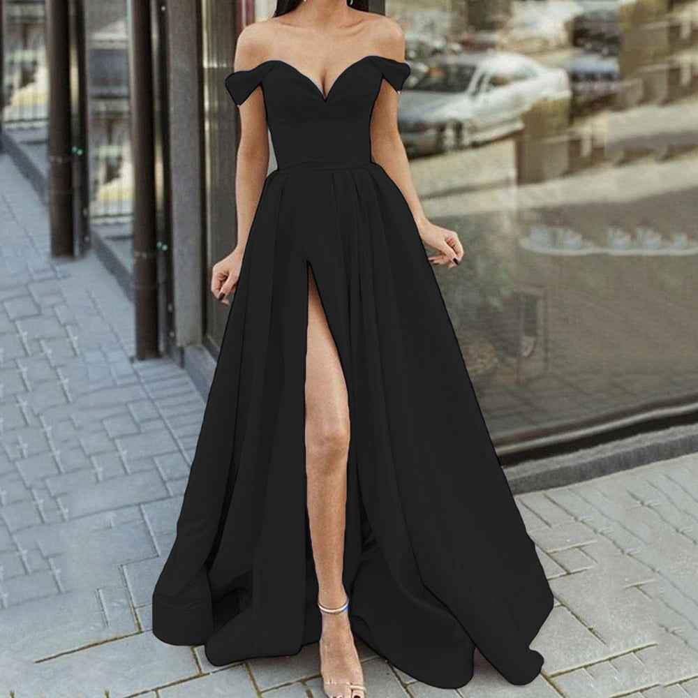 Elegant Spectrum V-Neck Dress