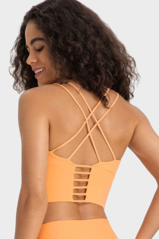 Millennia Crisscross Back Ladder Detail Sports Bra- TreUS