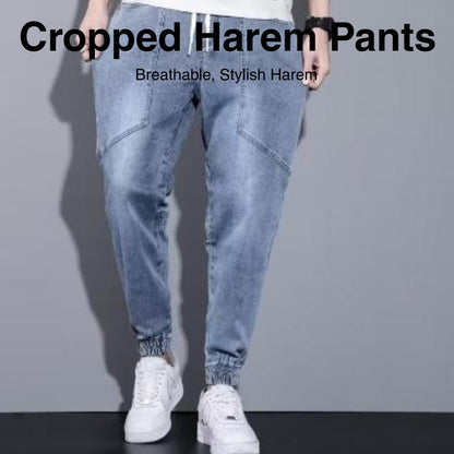 Perssia FlowDrift Cropped Harem Pants — Trendy • Loose • Modern Cropped Fit-INT8