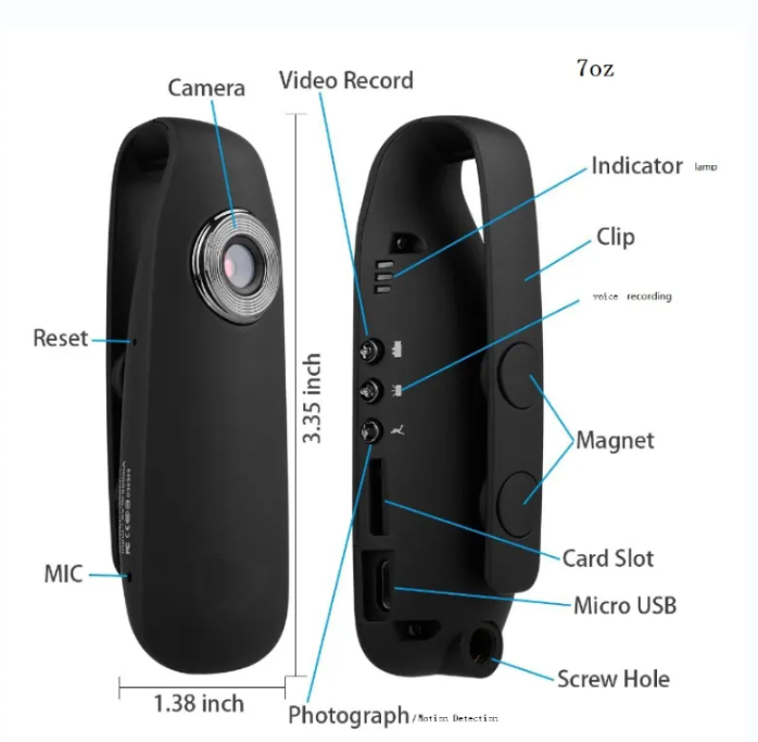 Perssia SportClip™ Pro — Hands‑Free Outdoor Collar Camera Ultra‑light. Weather‑ready. Built for athletes, creators, and adventurers. - PERSSIA
