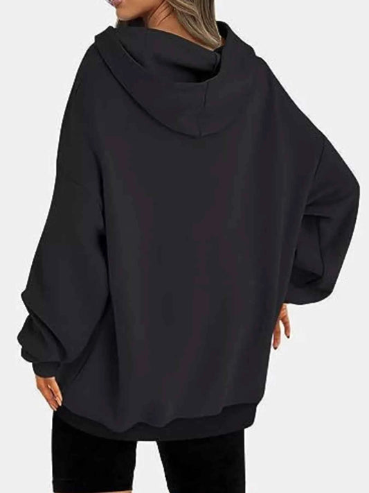 Drop Shoulder Long Sleeve Hoodie-Tre(INT8D)