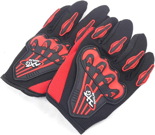 Youth Kids Offroad Gear Combo Helmet Gloves Goggles DOT Motocross Off-Road Racing ATV Dirt Bike Protector (#1, M)