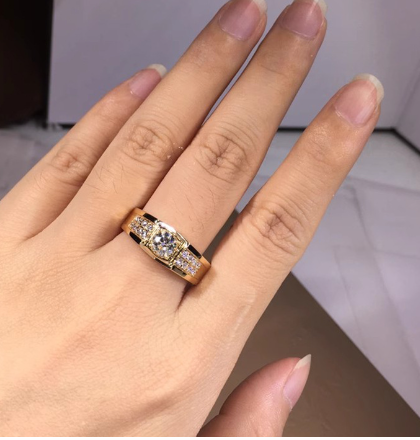 Perssia GeoLuxe™ Gold‑Plated Geometric Ring for Women - PERSSIA