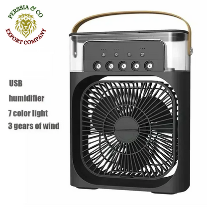 New 3 in 1 Fan Air Conditioner Household Mini Air Cooler LED Night Light Portable Humidifier Air Adjustment Fan Office Home Fan