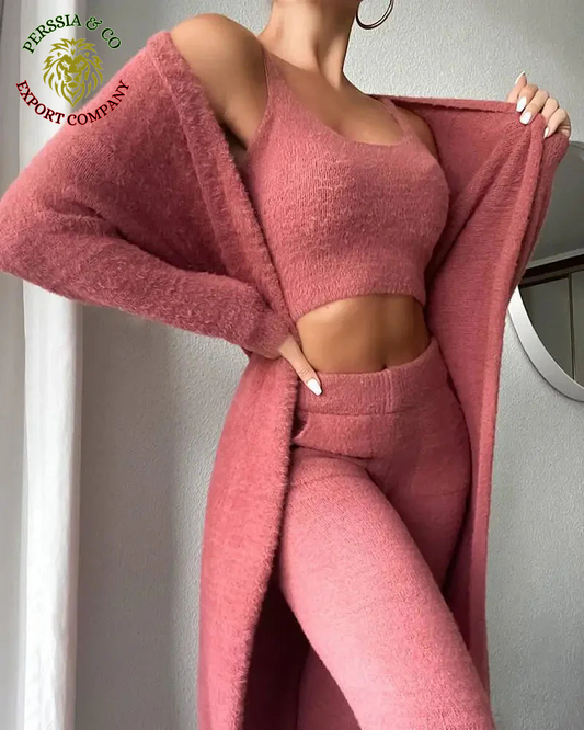 3-Piece Fuzzy Fleece Loungewear Set