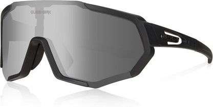 Cycling Glasses, Sports Sunglasses for Men Women, 1 Polarized 2 HD Lens, Polarized Sunglasses for Cycling Running