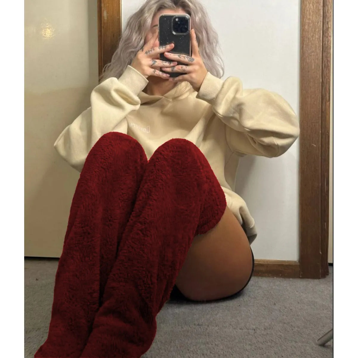 Perssia FuzzKnee™ Over‑Knee Warm Socks — Ultra‑Soft Winter Comfort - PERSSIA
