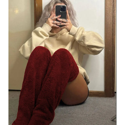 Perssia FuzzKnee™ Over‑Knee Warm Socks — Ultra‑Soft Winter Comfort - PERSSIA