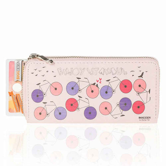 Perssia CycleChic Pink Bicycle Wallet — Artistic Everyday Carry