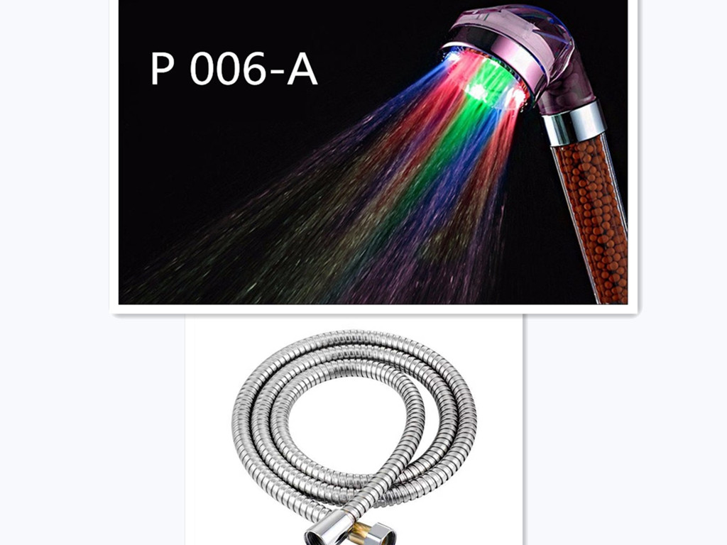 Perssia GlowRain™ LED Color‑Changing Shower Head - PERSSIA