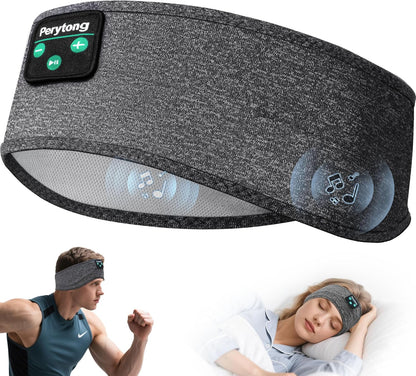 Sleep Headphones, Bluetooth Sports Headband Headphones with Ultra-Thin HD Stereo Speakers Perfect for Sleeping,Workout,Jogging,Yoga,Insomnia, Air Travel, Meditation
