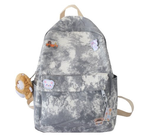 Perssia FluffCharm™ Aesthetic Backpack Artistic Fuzzy Ball Backpack, Plush Student Bag - PERSSIA