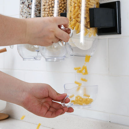 Wall-Mounted Three-Tube Cereal Dispenser and Storage Jar - PERSSIA