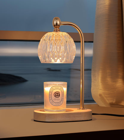 Perssia GlowZen™ Candle Warmer Lamp LightFragrance Electric Melt Wax Warmer Candle Lamp Timer and Dimmer House Warming Bedroom Decor with 2 Bulbs for Women Gifts Candle Jars Living Room - PERSSIA