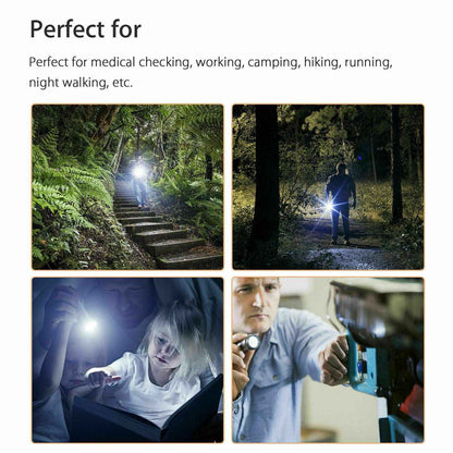 Perssia LuxeBeam™ Mini Tactical Flashlight — USB‑Rechargeable Stainless Steel EDC Light