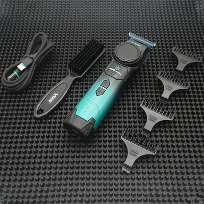 V-946 Professional Ice Tech Hair Trimmer DLC Blade 0 Gap 8000RPM Brushless Blue Ceramic for Men Beard Trimming Grooming