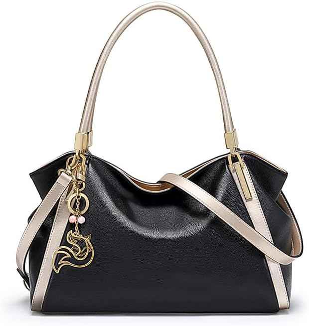 Perssia FoxLover EleganceSatchel™ — Premium Cowhide Leather Top‑Handle Bag