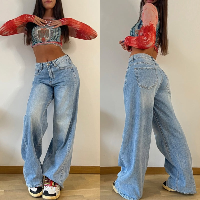 Perssia RetroStreet™ Wide Leg Jeans - PERSSIA