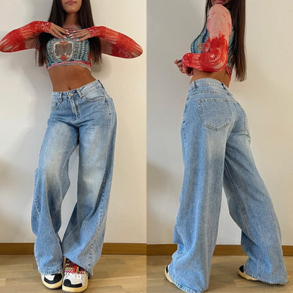 Perssia RetroStreet™ Wide Leg Jeans - PERSSIA