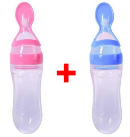 Perssia BabyEase™ — Silicone Feeding Bottle &amp; Rice Cereal Spoon Set - PERSSIA