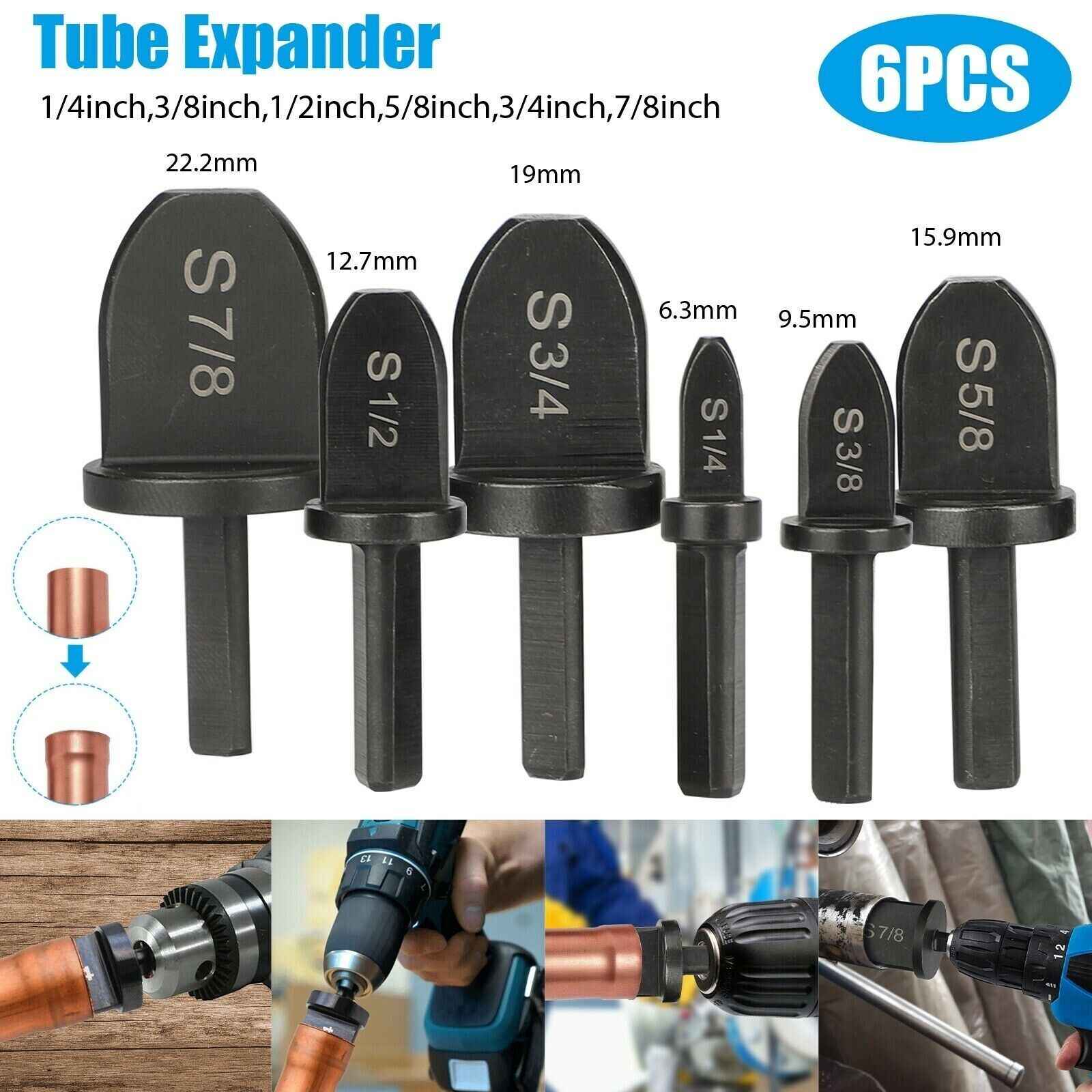 Perssia CopperExpand Pro™ 6PC Swaging Drill Bit Set