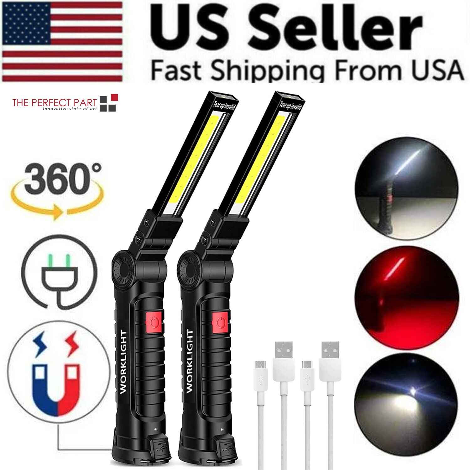 Perssia WorkBeam 360™ Magnetic Rechargeable Light
