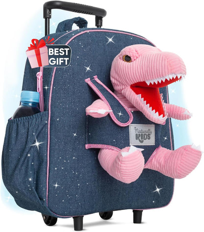 Green Triceratops Plush Stuffed Animal, Dinosaur Gifts for Kids 3-5, Dinosaur Backpack, Toddler Backpack for Boys, Girl
