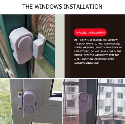 Perssia SecureGuard™ Door & Window Alarm Set 6 PCS WIRELESS Home Window Door Burglar Security ALARM System Magnetic Sensor - PERSSIA