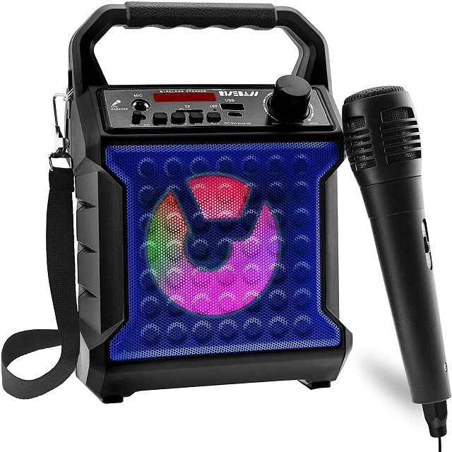 Perssia PartyVibe Portable Karaoke System — Wireless LED Speaker + Mic Set