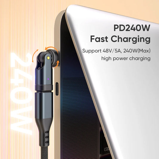 240W USB C Adapter USBC to Type C OTG Fast Charge Cable Adapter Type C Male to Female Converter for Iphone16 Macbook Laptop
